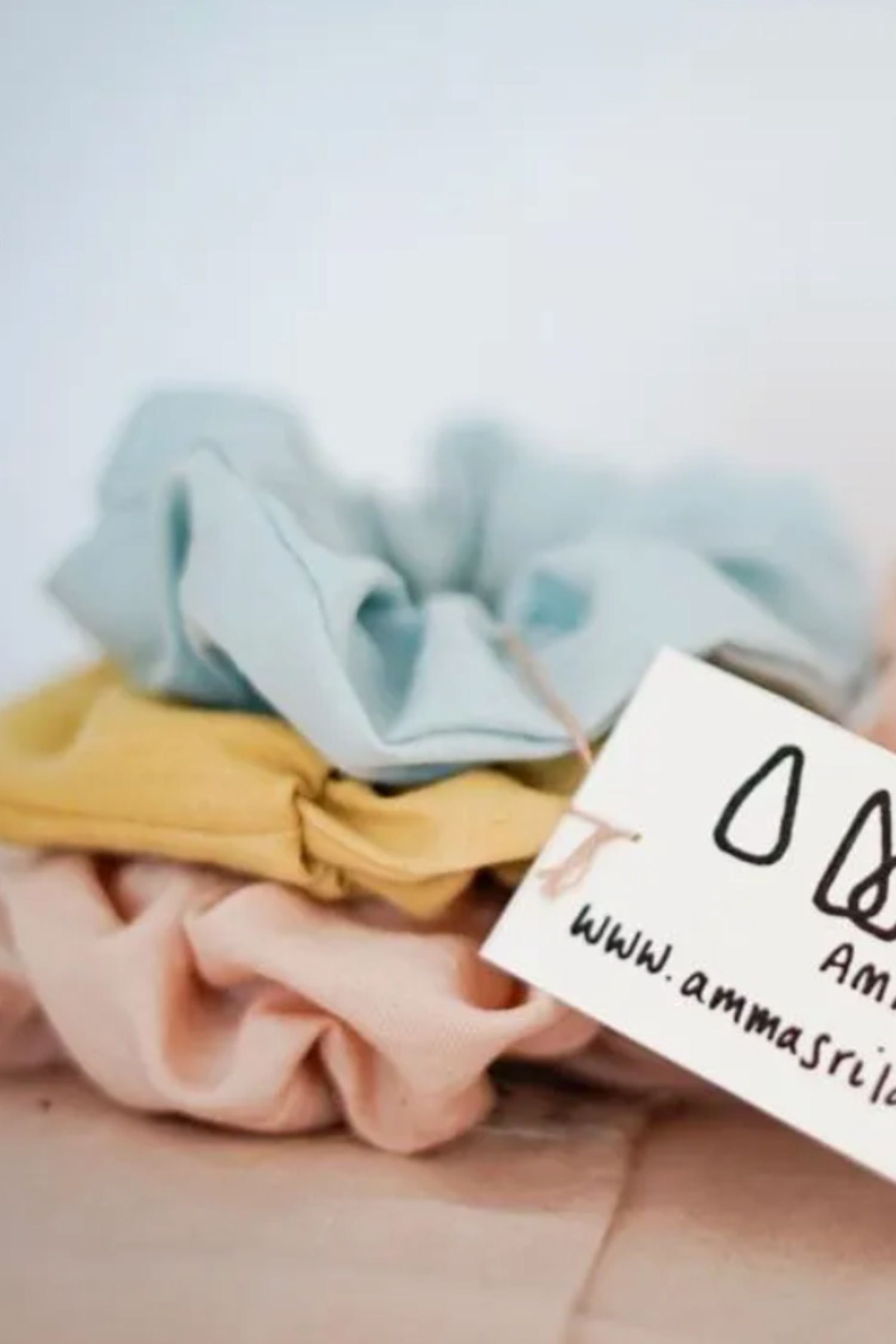 Botanical Dyed Scrunchie in Avocado Pink