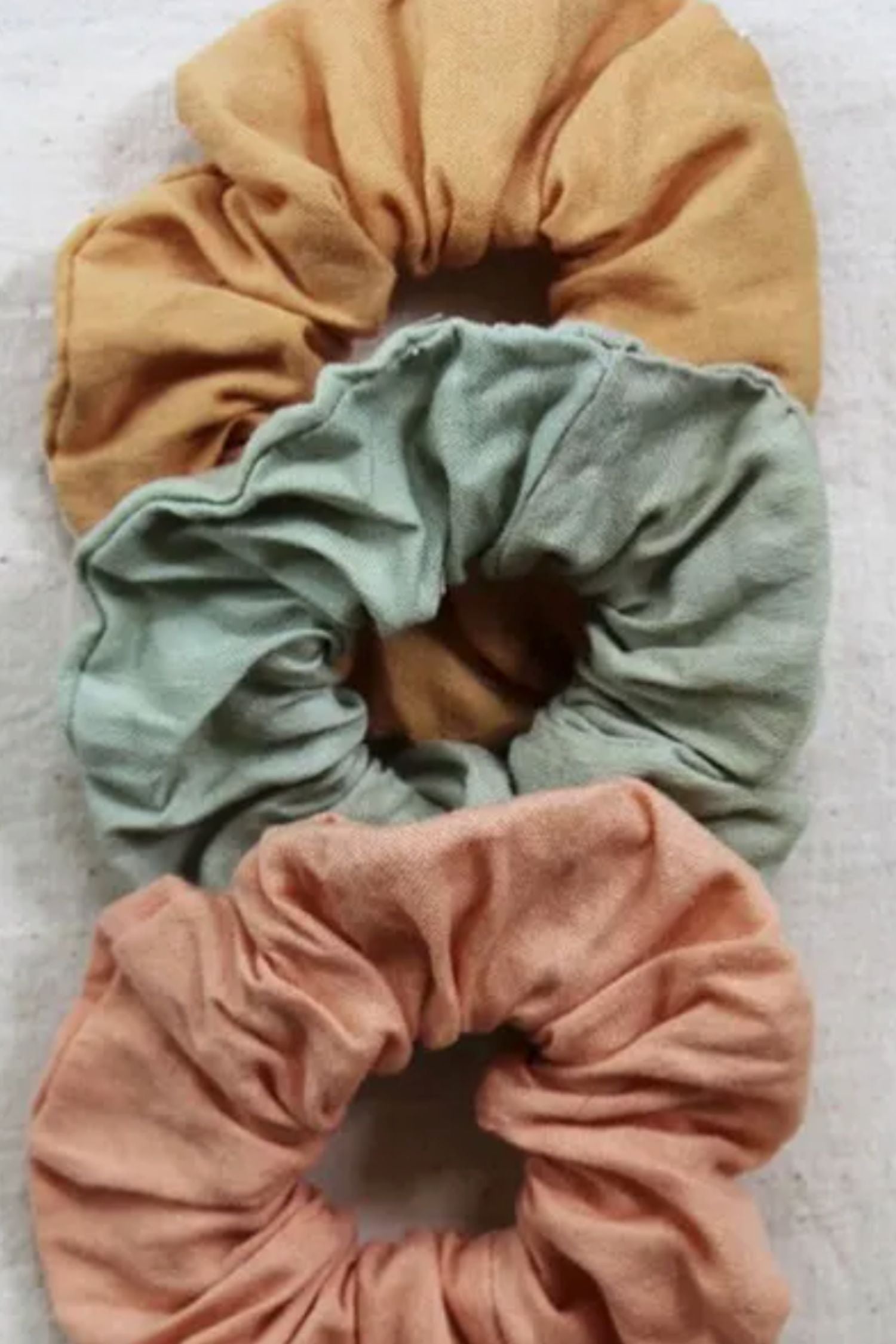 Botanical Dyed Scrunchie in Avocado Pink