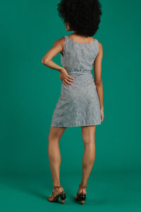 Mkanjo Tunic Dress in Grey Linen - Mayamiko Sustainable Fashion