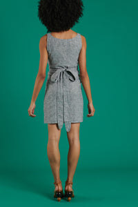 Mkanjo Tunic Dress in Grey Linen - Mayamiko Sustainable Fashion