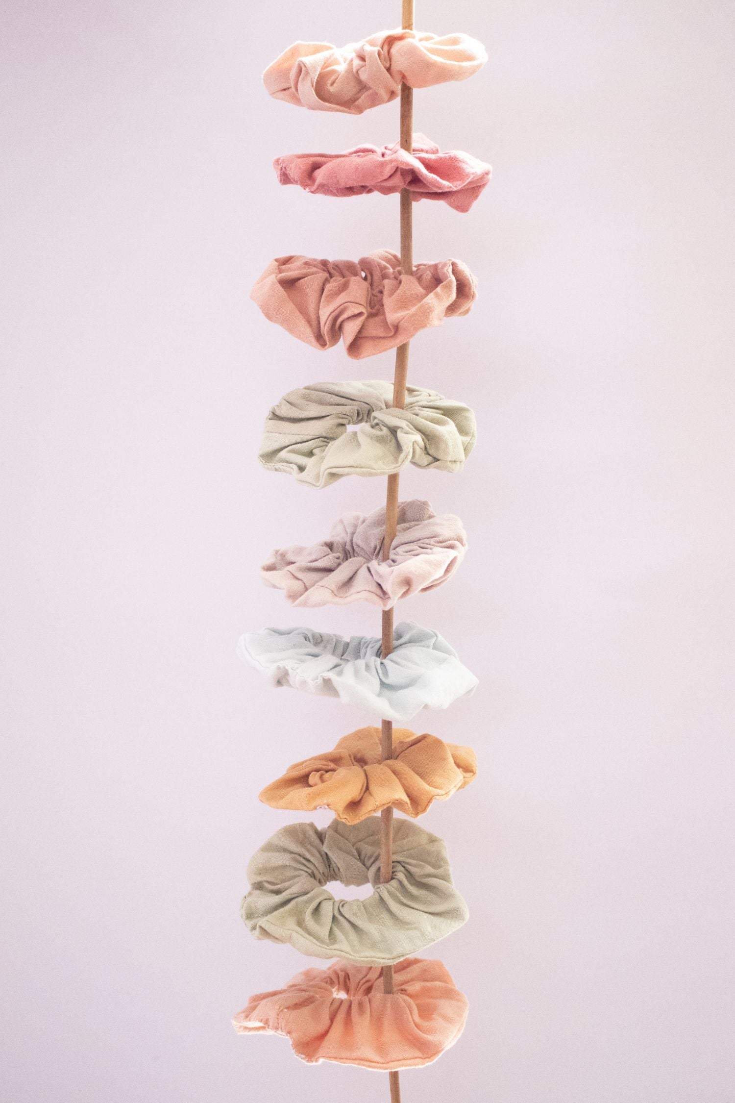 Botanical Dyed Scrunchie in Avocado Pink