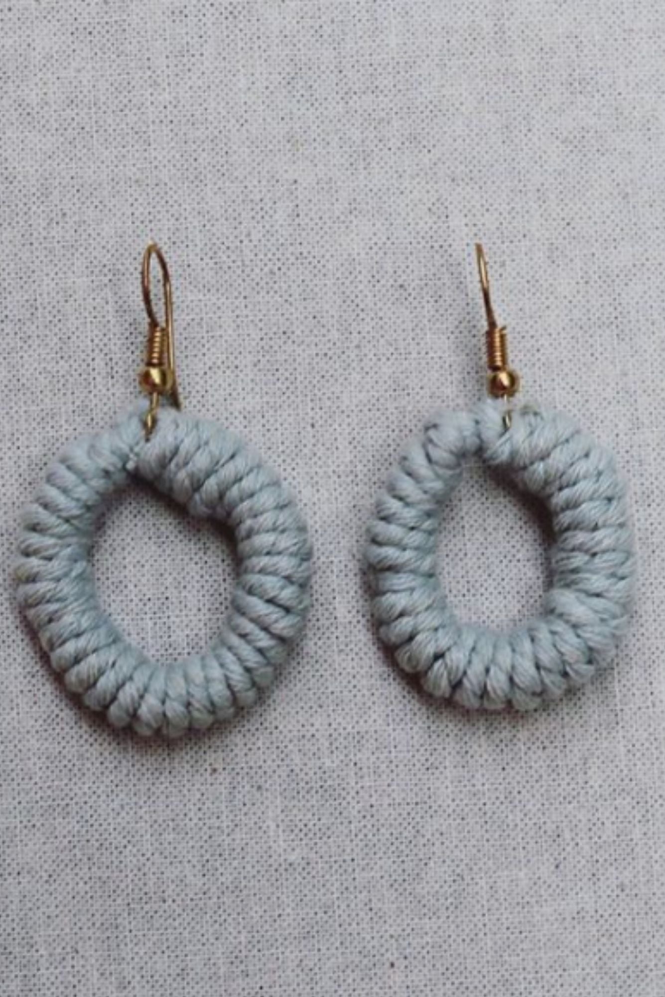 Circle of Life Earrings in Delicate Blue
