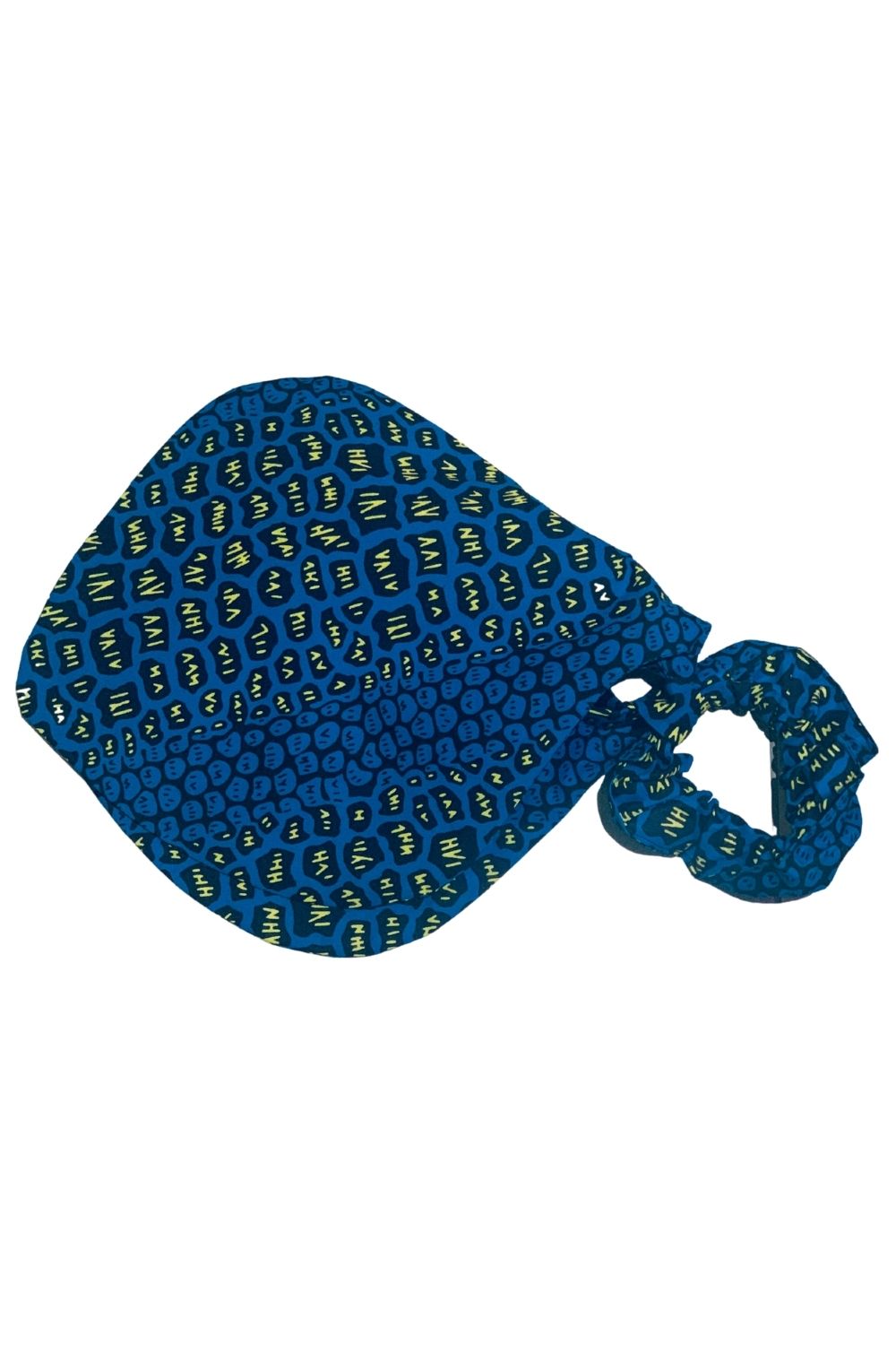 LAST IN STOCK - Phoebe Scrunchie with Oversize Bow in Blue Reptilian