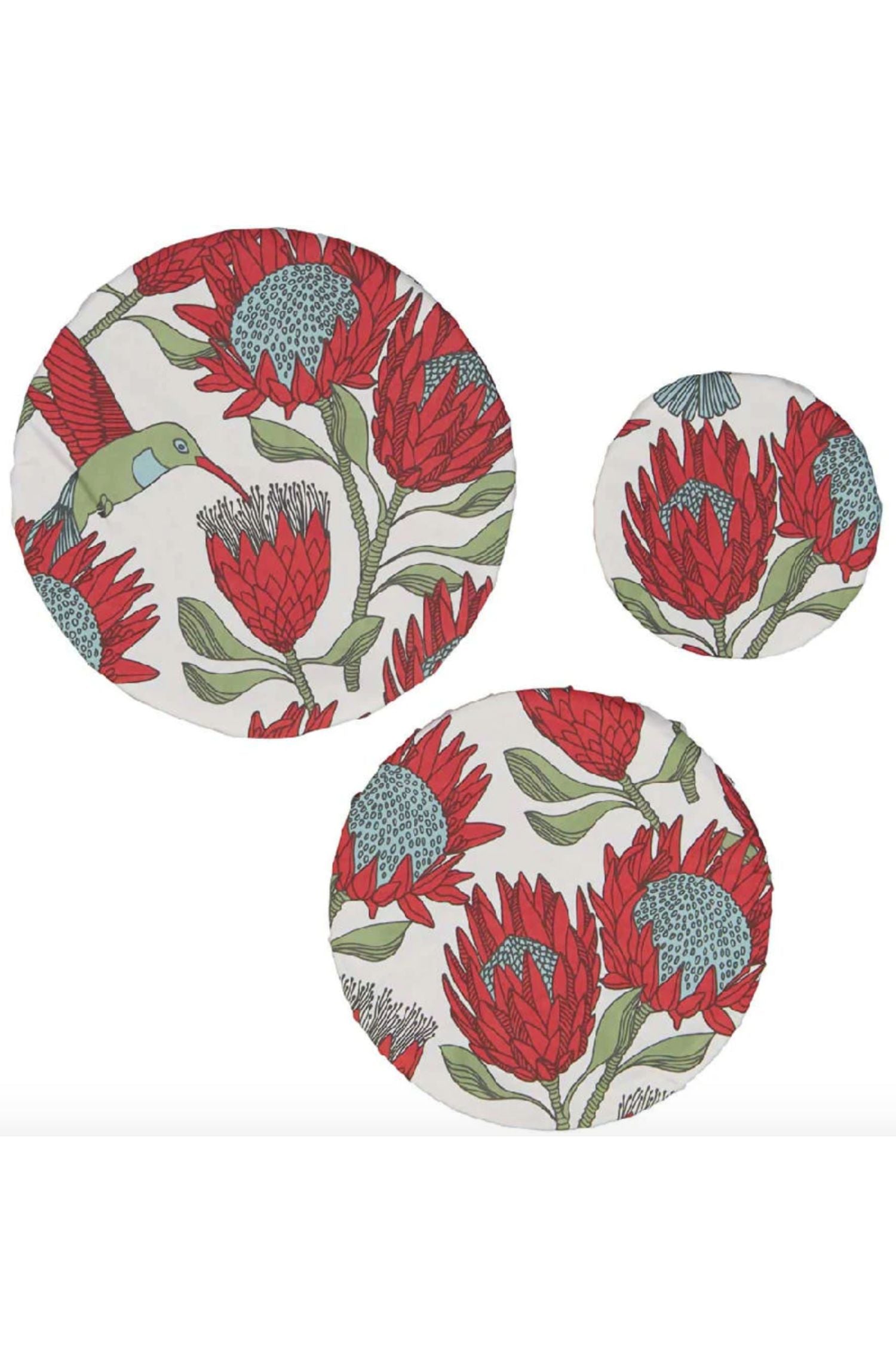 Mixed Bowl Cover Set - Red Protea