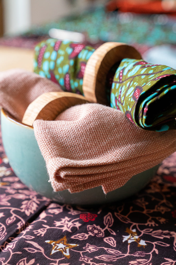 Set of Four Napkin Rings - Mukwa Wood