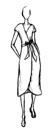 Dalitso Maxi Wrap Dress in Lilac Linen - Mayamiko Sustainable Fashion