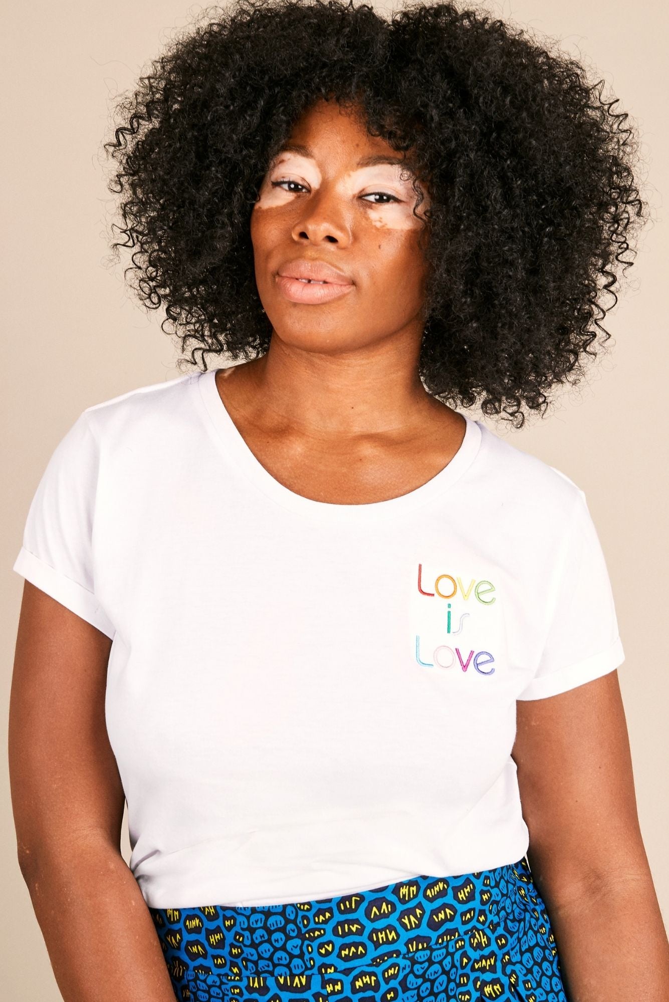 Love is Love - Organic Cotton Rolled Sleeve T-shirt