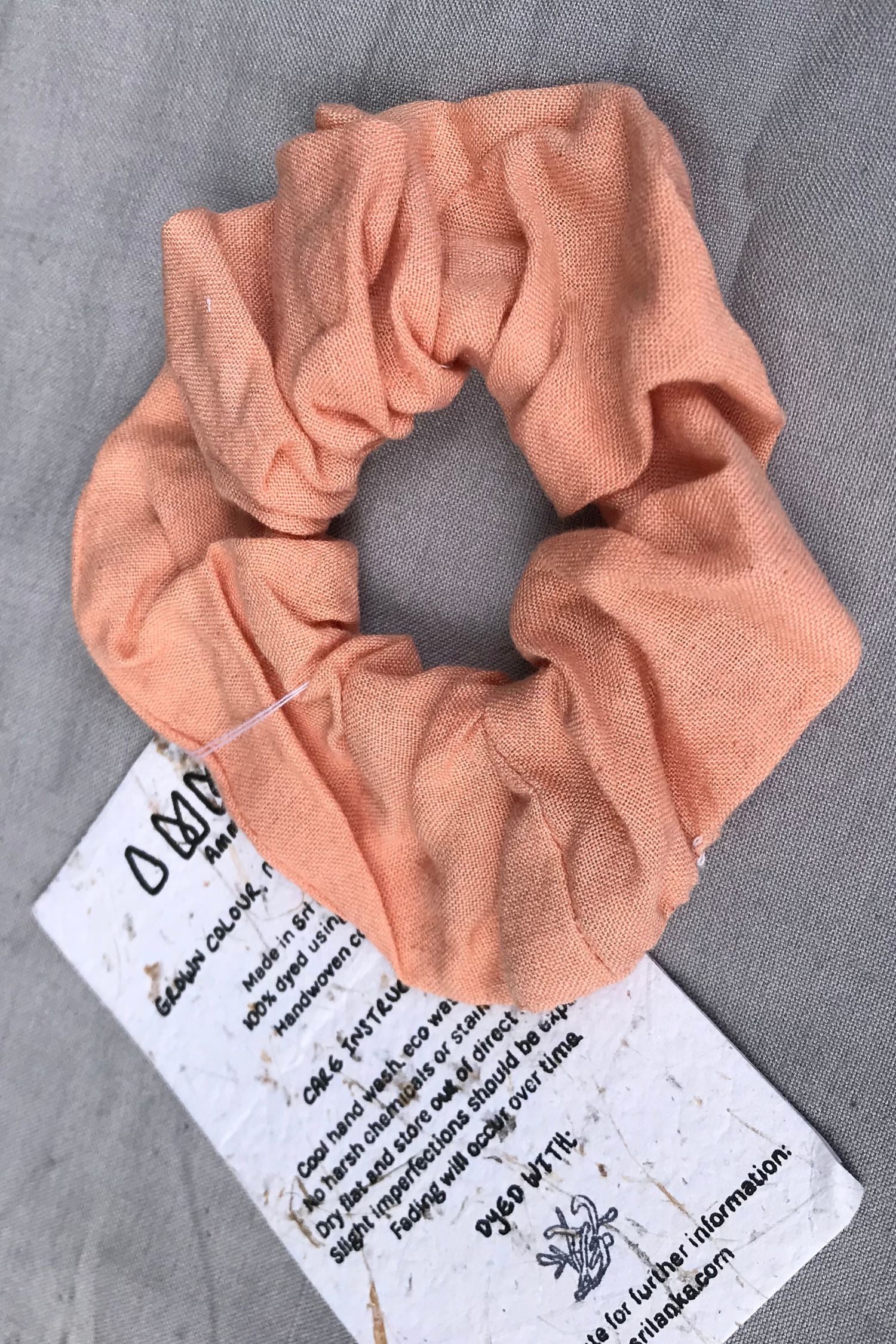 Botanical Dyed Scrunchie in Madder Pink
