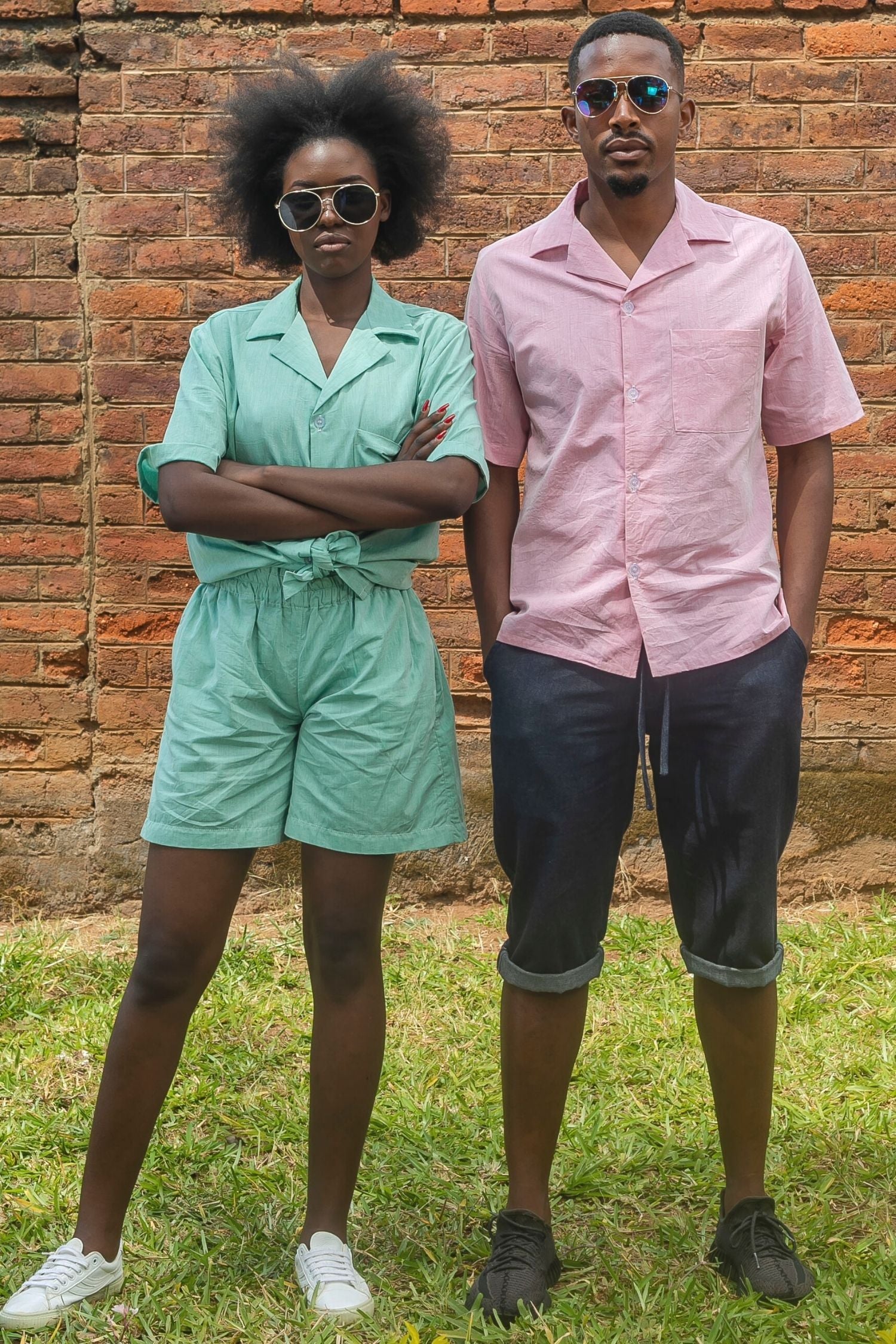 Tahj Unisex Shirt in Seafoam Green Organic Cotton