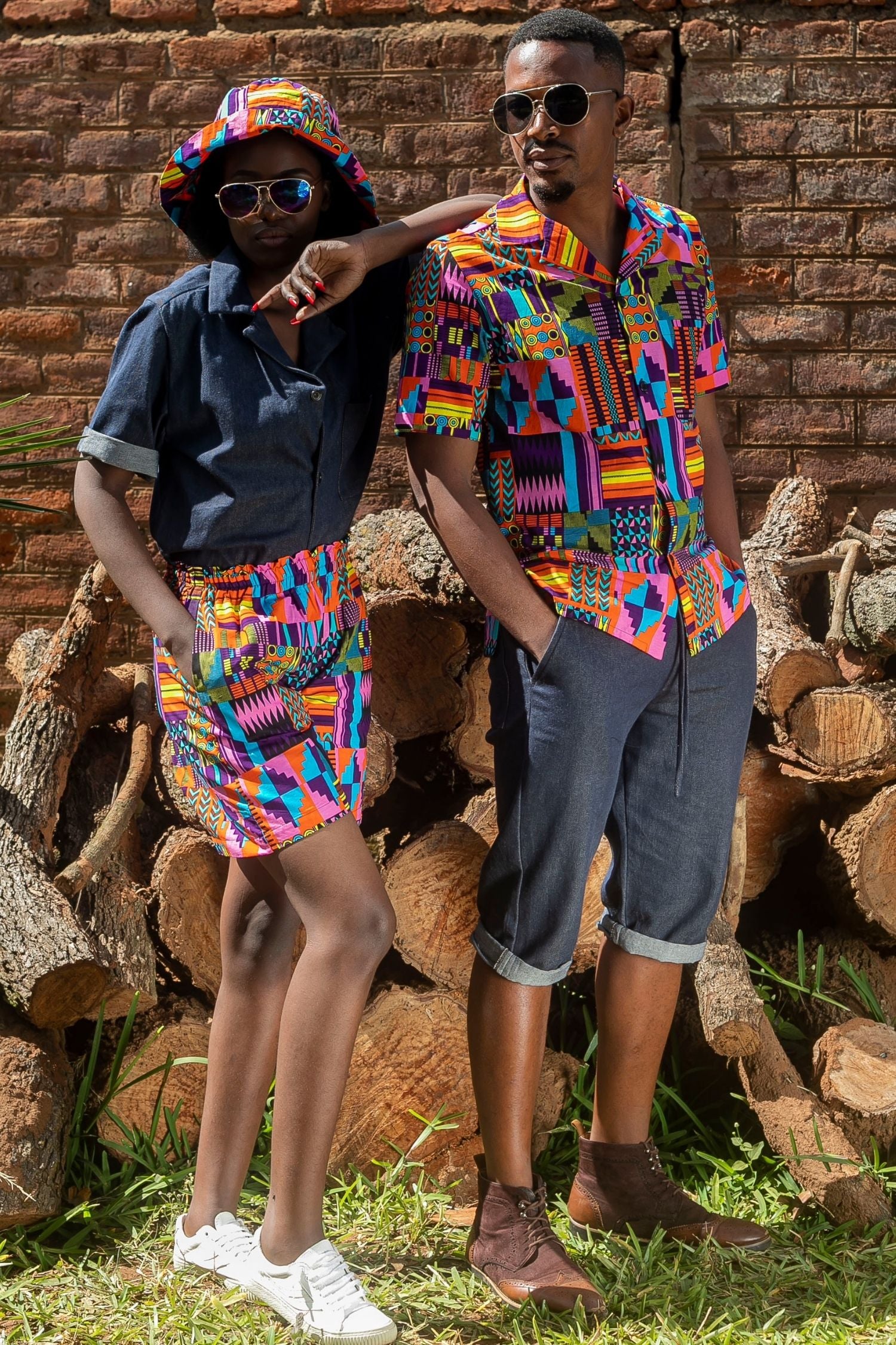 Tahj Unisex Shirt in Savannah Rainbow