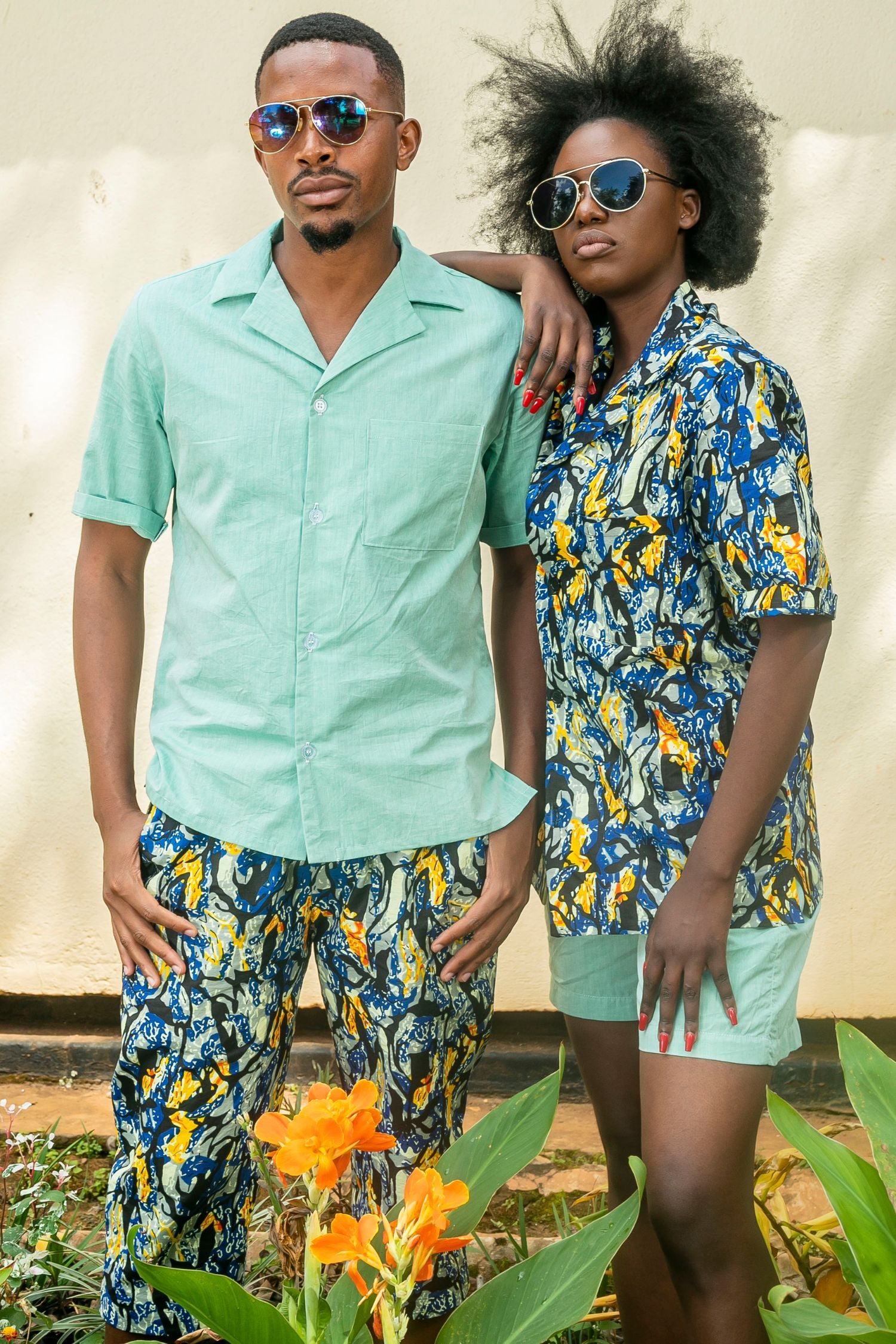 Tahj Unisex Shirt in Seafoam Green Organic Cotton