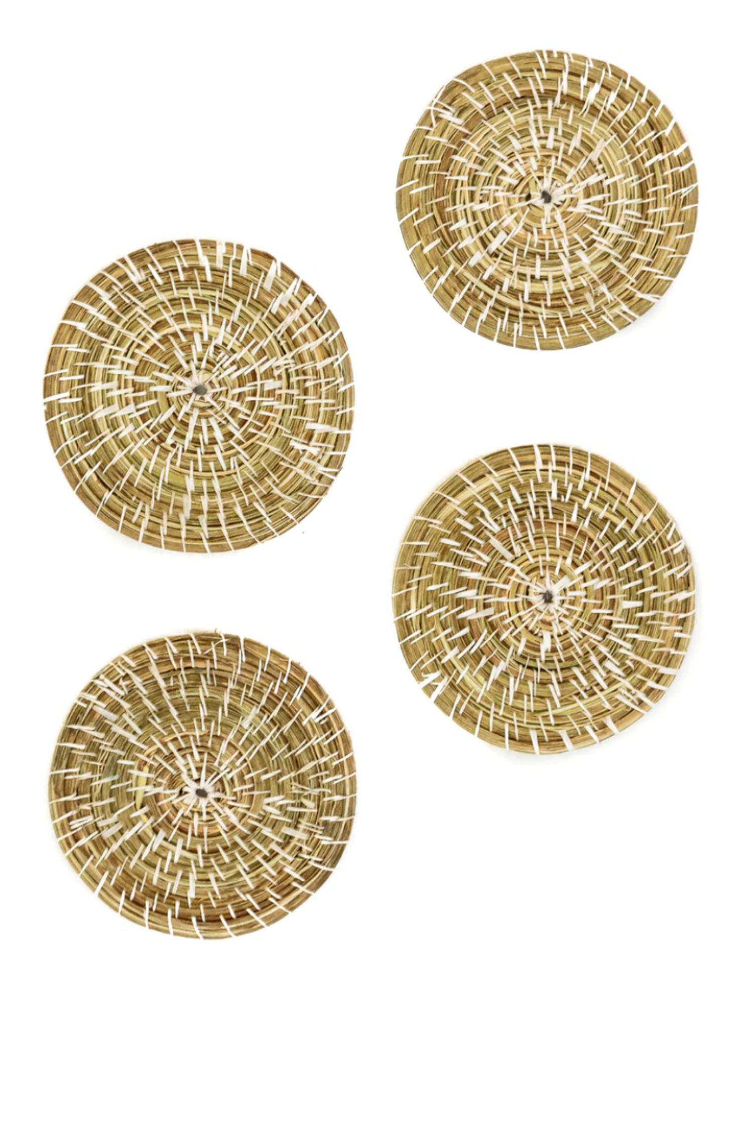 Set of Four Coasters - Woven Grass