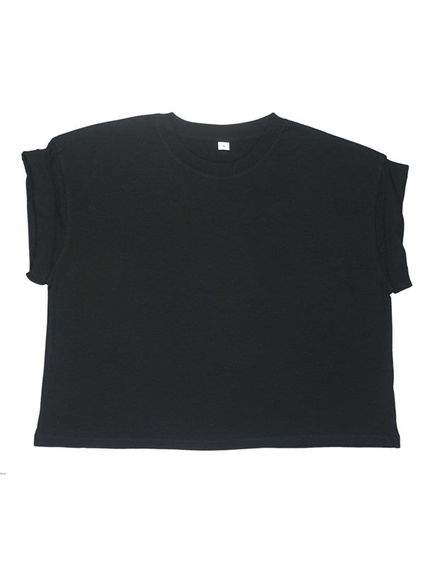 Organic Black Cotton Cropped T-shirt - Mayamiko Sustainable Fashion