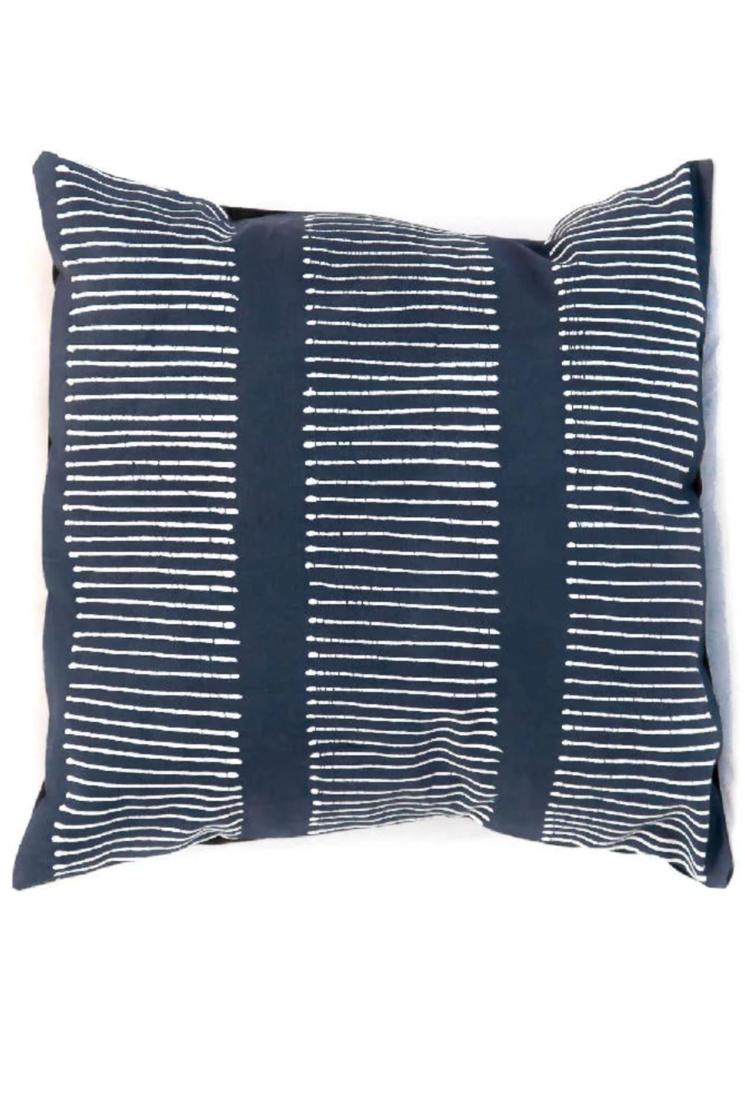 Cushion Cover - Hand Painted Indigo Lines