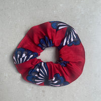 Scrunchie in Red Butterfly - Mayamiko Sustainable Fashion