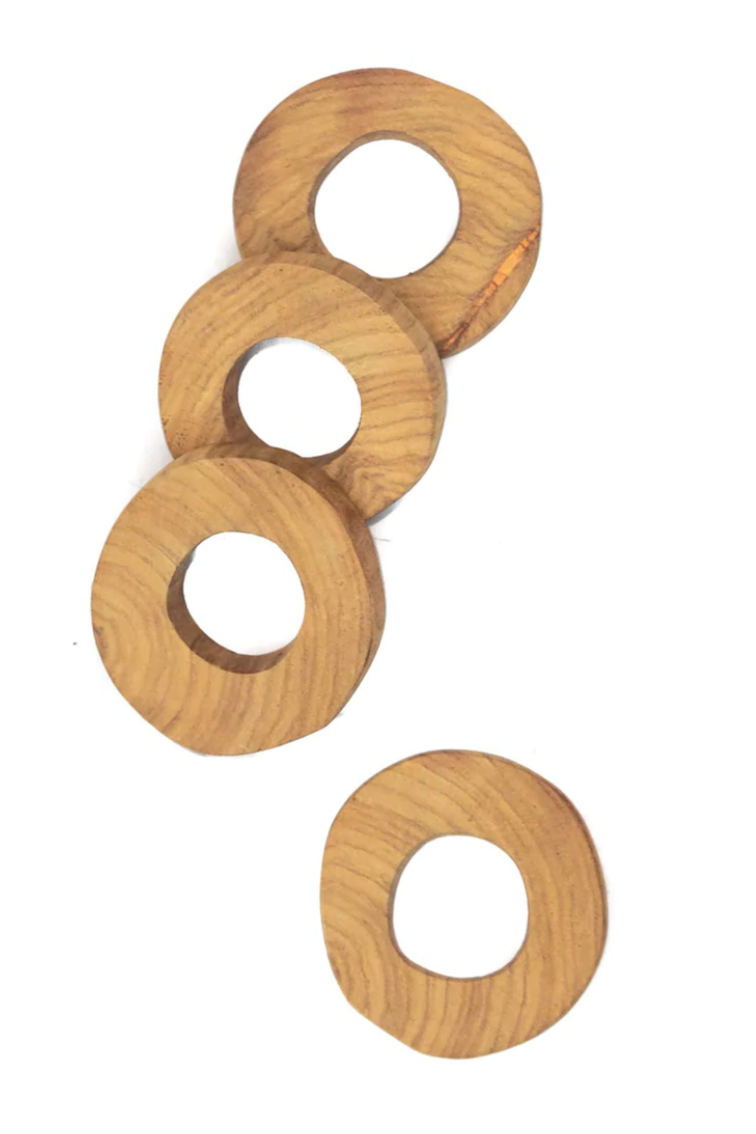 Set of Four Napkin Rings - Mukwa Wood